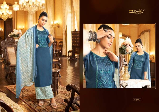 Zulfat Damini New Exclusive Wear Jam Cotton Embroidery Designer Dress Material Collection